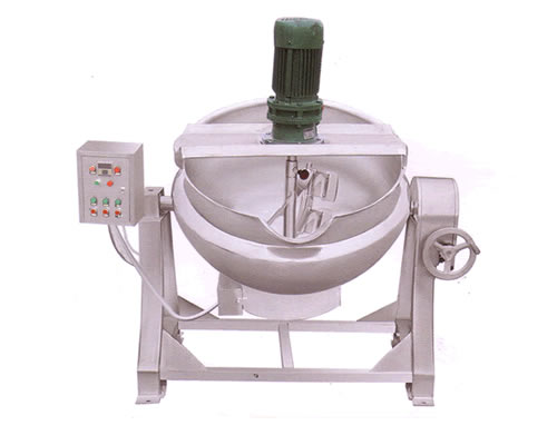 可倾式电热搅拌夹层锅(自动控温)